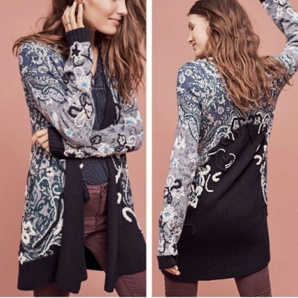 RARE: Anthropologie Emmia Handstitched Cardigan